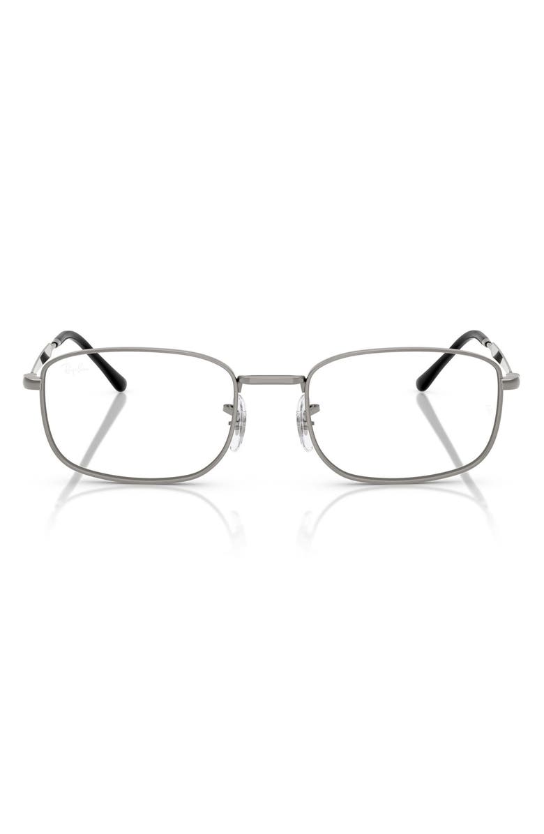 Ray-Ban 54mm Pillow Optical Glasses, Main, color, Gunmetal