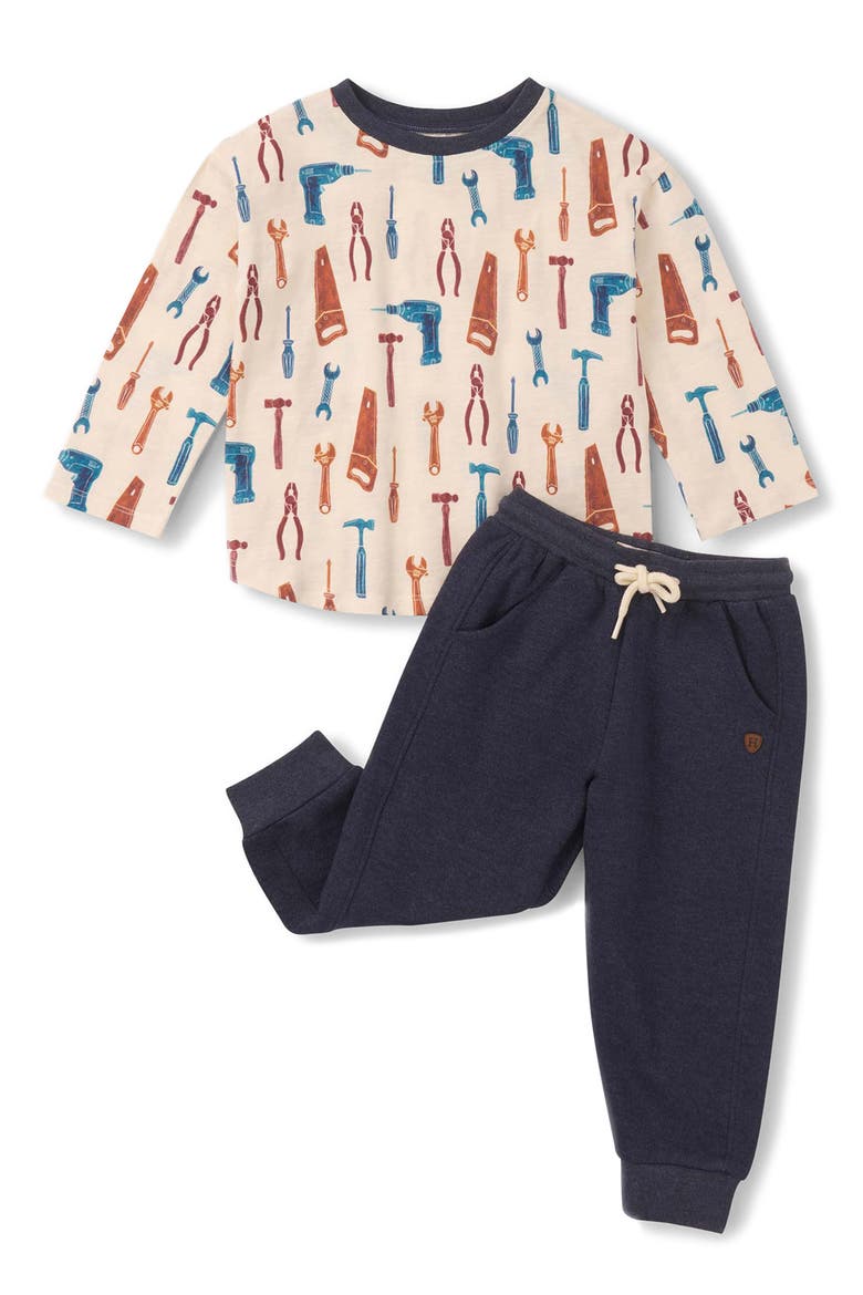 Handyman Long Sleeve Graphic T-Shirt & Joggers Set, Main, color, CAMI LACE