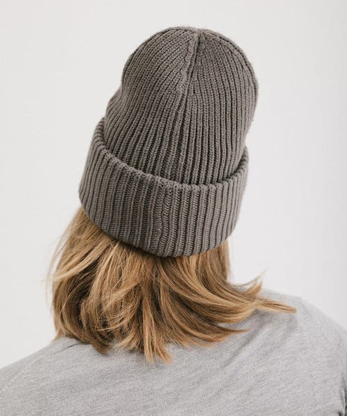 Gigi Pip Gigi Merino Wool Chunky Ribbed Beanie In Grey