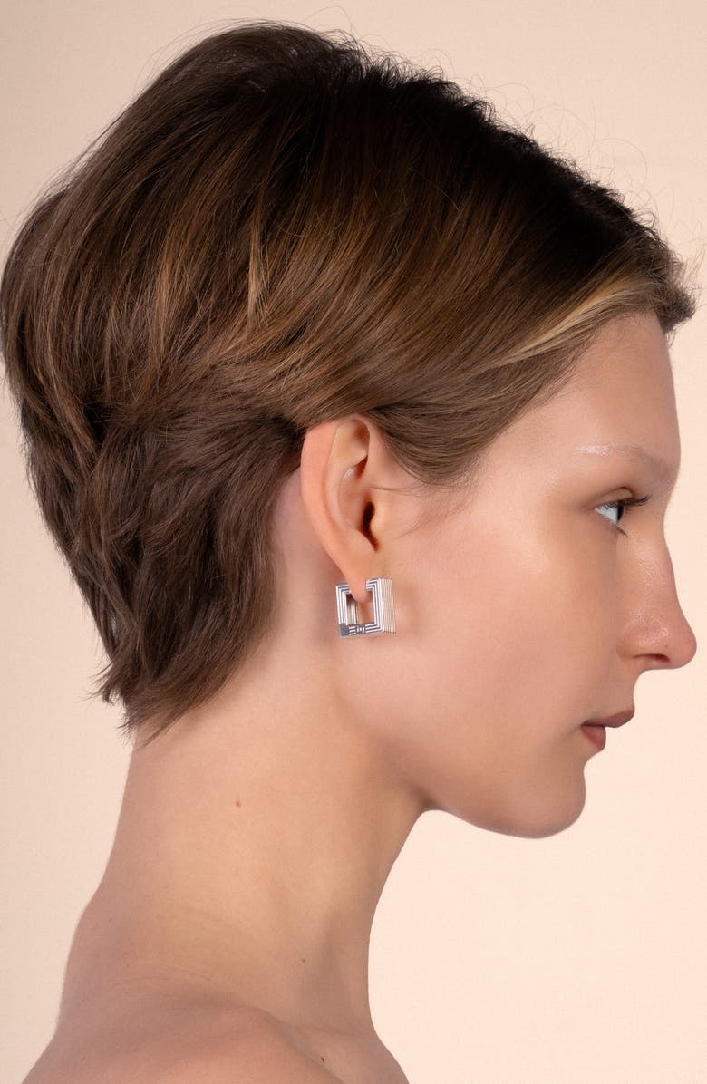 IVI Los Angeles Small Aurelia Hoop Earrings, Alternate, color, Silver