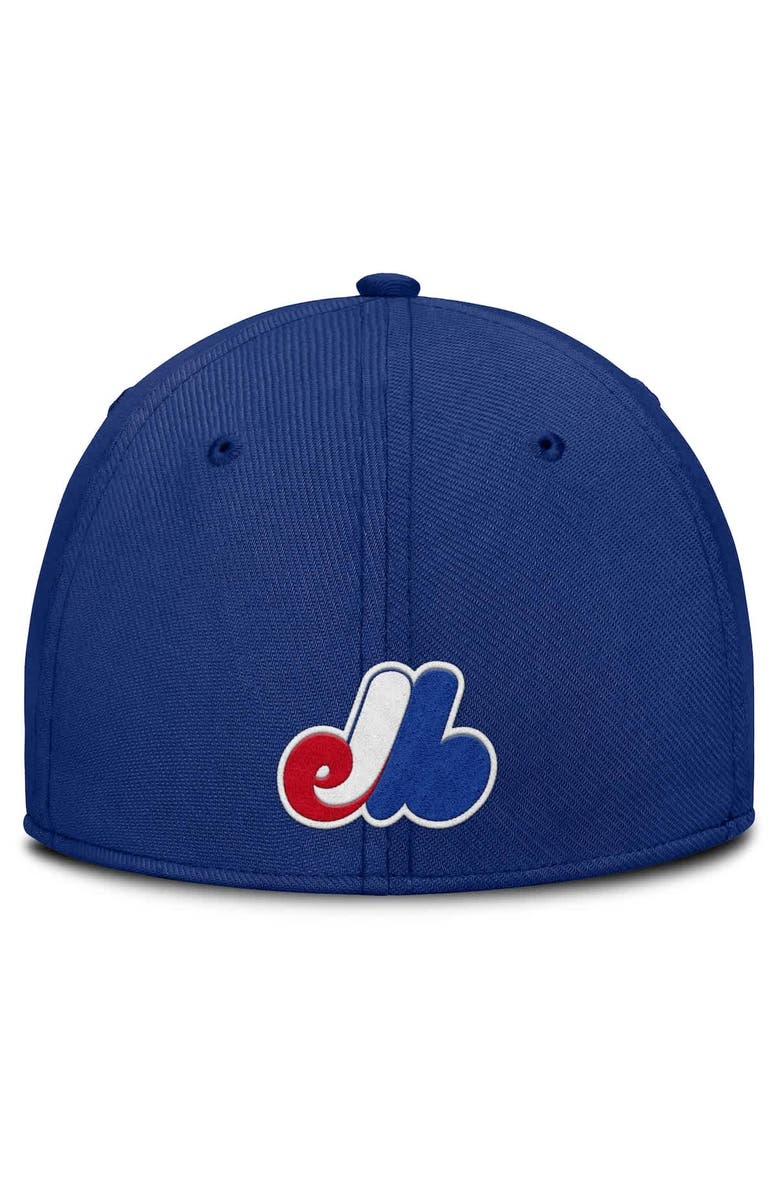 Nike Men's Nike Gray/Blue Montreal Expos Rise Swoosh Performance Flex Hat, Alternate, color, Gray