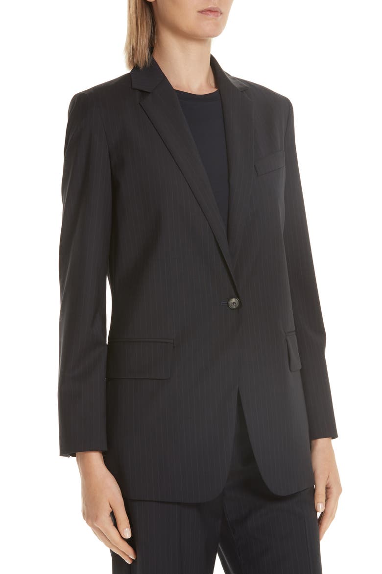 Laser Single Button Wool Jacket, Alternate, color, ULTRAMARINE