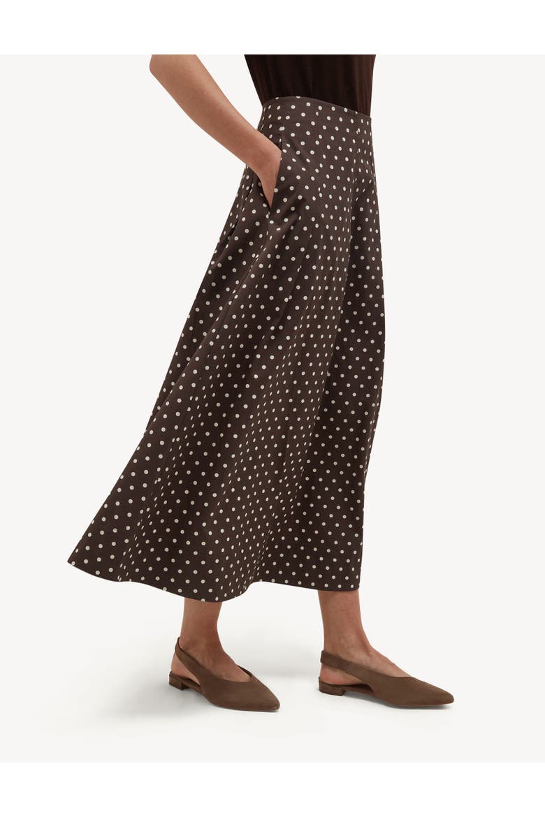 Antonella A-Line Midi Skirt, Alternate, color, Brownivory