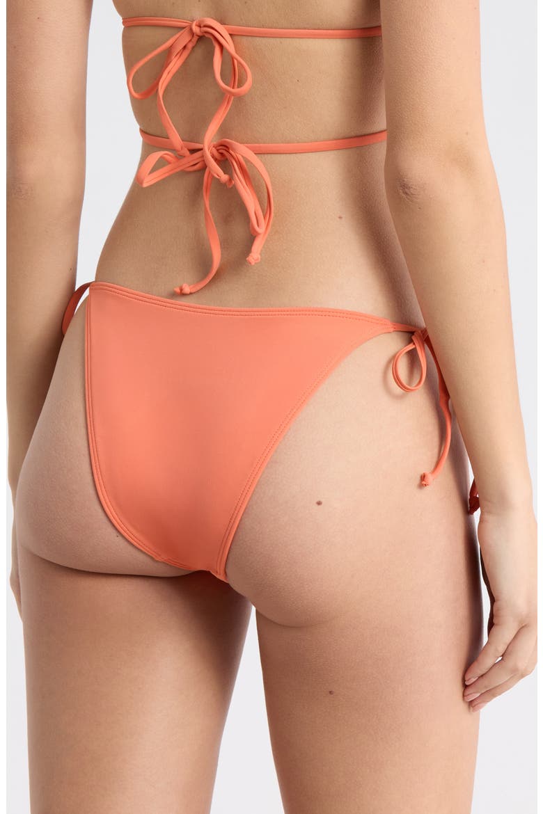 Ari Side Tie Bikini Bottoms, Alternate, color, CORAL