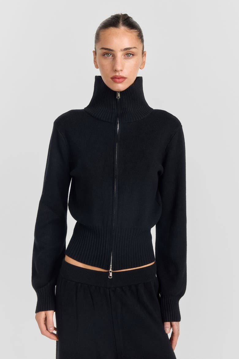 Clarisse Knit Jacket, Main, color, Black
