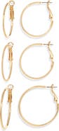 BP. Thin Sassy 3 Pairs of Hoop Earrings