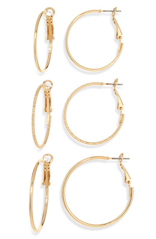 Bp. Thin Sassy 3 Pairs Of Hoop Earrings