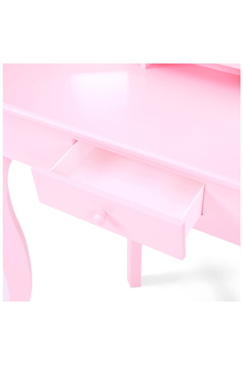 Fantasy Fields Vanity & Stool, Alternate, color, PINK