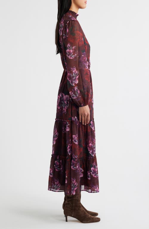 Lost + Wander Wild Bergamont Long Sleeve Maxi Dress In Brown