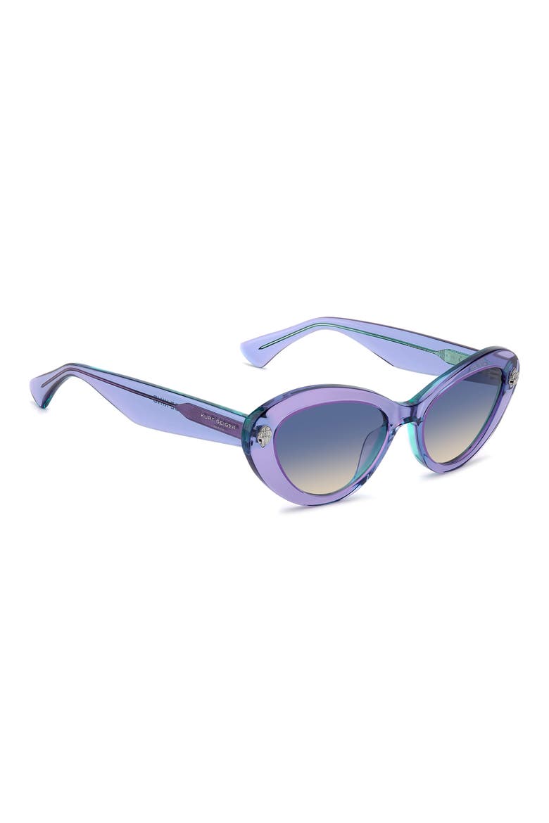 52mm Gradient Oval Sunglasses, Alternate, color, VIOLET/ BLUE PEACH