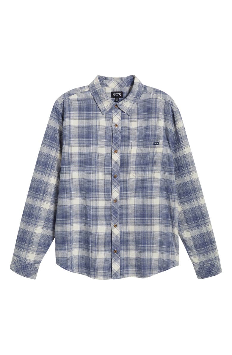 Billabong Coastline Plaid Cotton Flannel Button-Up Shirt, Alternate, color, 