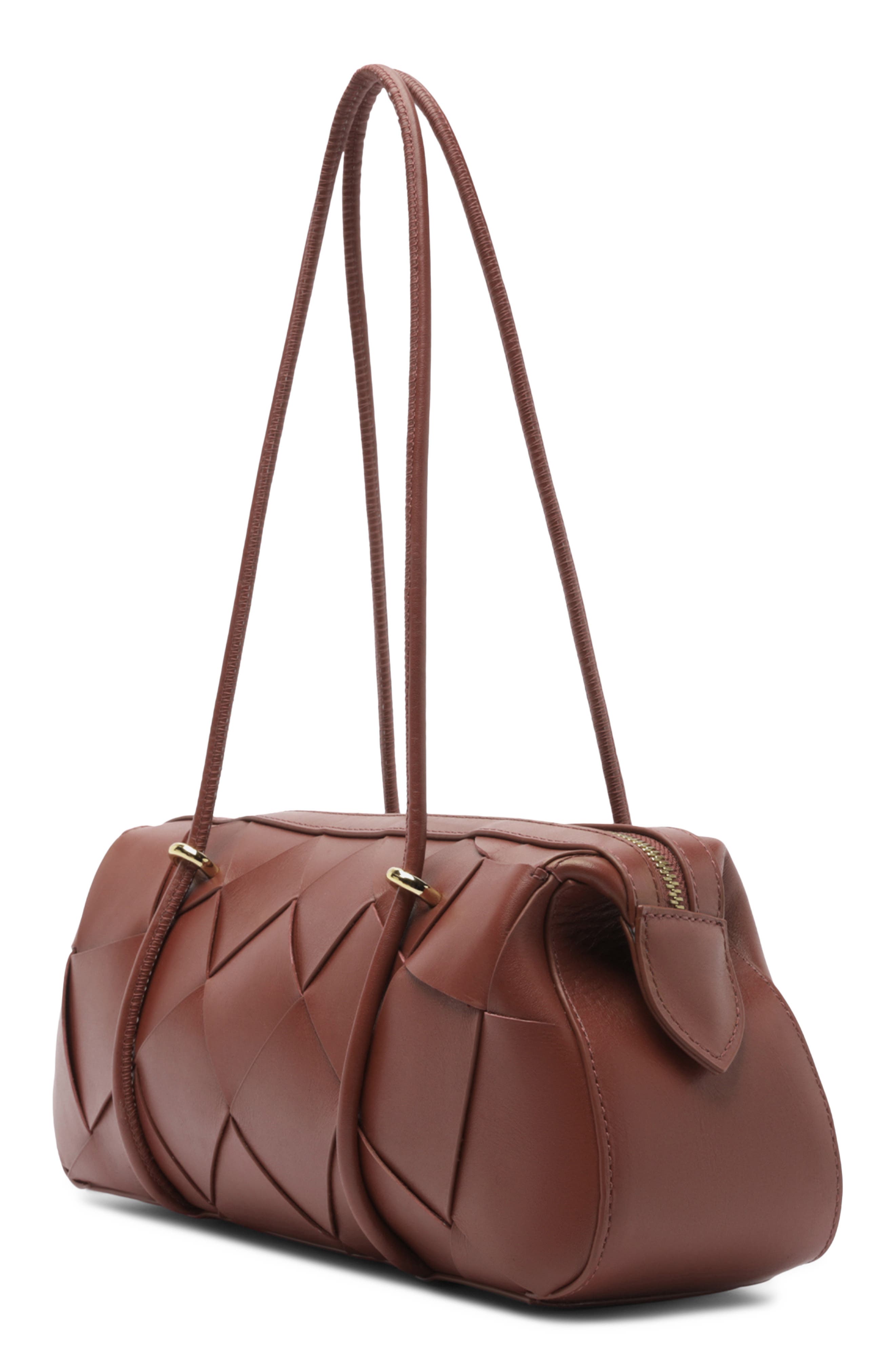Sarah Medium Leather Shoulder Bag, Alternate, color, CIOCCOLATO