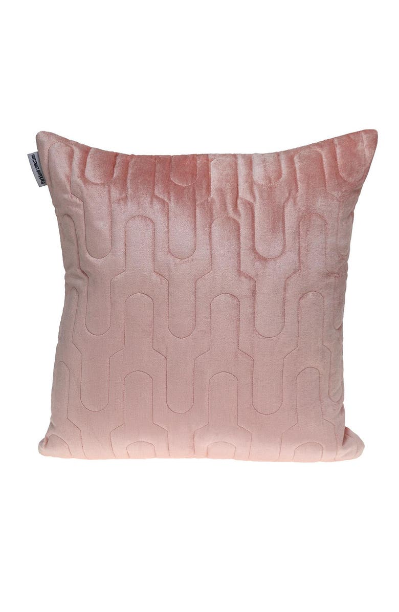 PARKLAND COLLECTION Basil Quilted Velvet Throw Pillow, Main, color, Pink