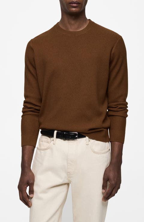 【送料&関税込】Golden  norton Brown Cotton Sweater ESKE | Crew Neck Sweater | Gold – HANSEN Garments