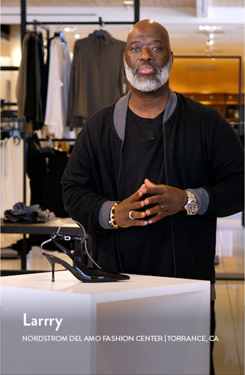 Executive Ankle Strap Pointed Toe Slingback Pump, sales video thumbnail