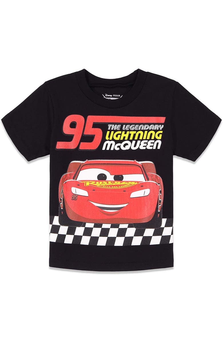 Disney Cars 3-Pack T-Shirts, Alternate, color, Black Red Grey Mcqueen