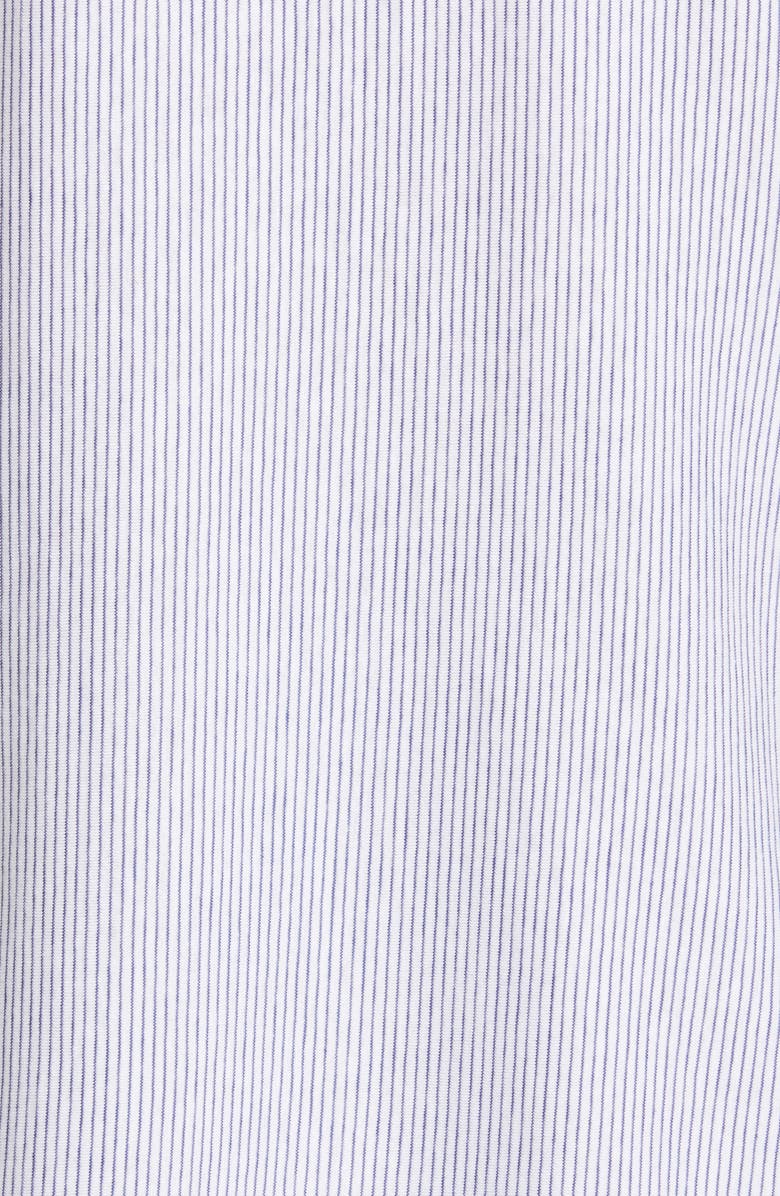 Eleventy Slim Fit Pinstripe Jersey Button-Up Shirt, Alternate, color,