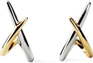 Ana Luisa Gold Stud Earrings - Sloane Two Tone
