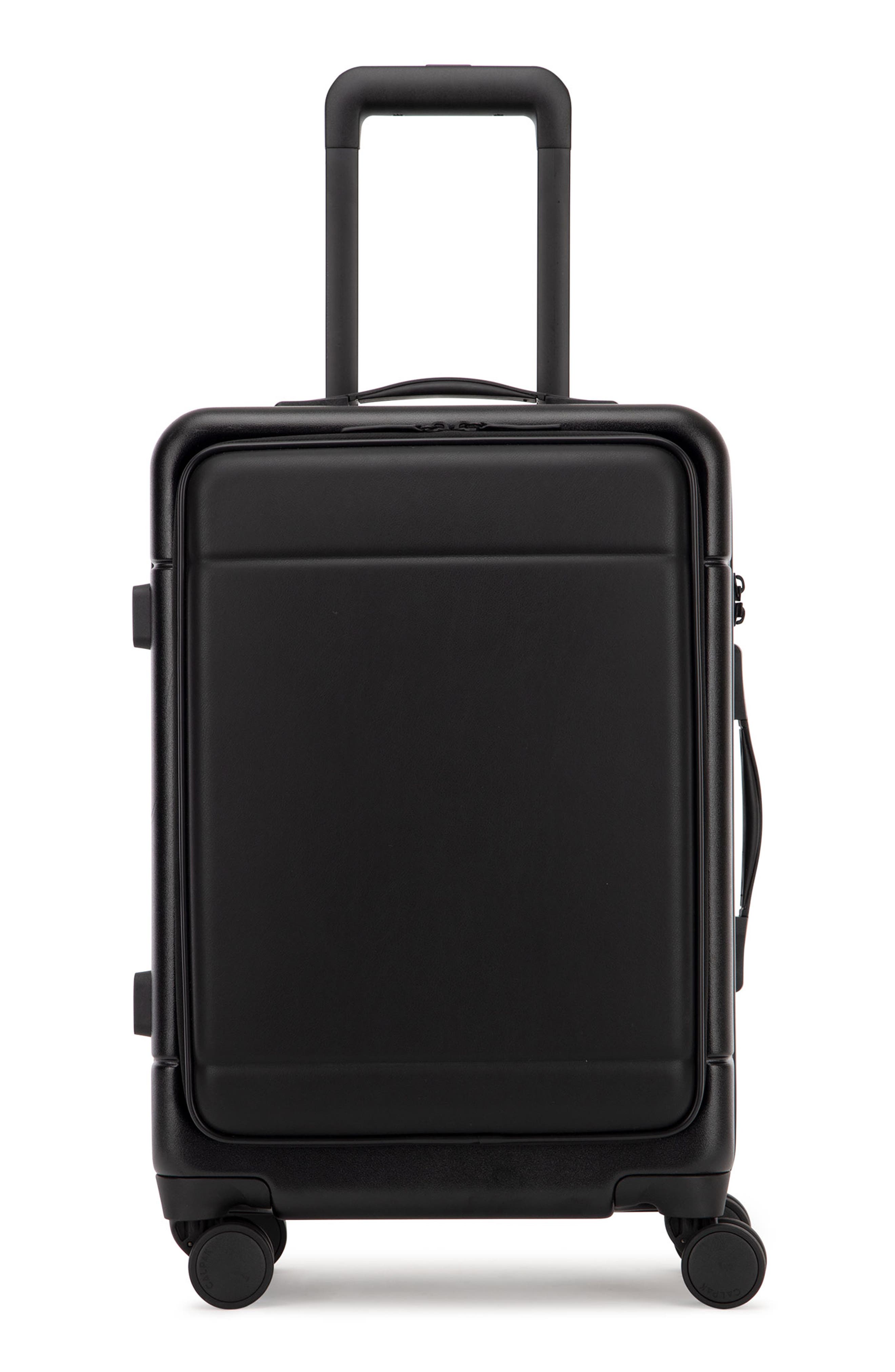 CALPAK Hue 22-Inch Front Pocket Carry-On Suitcase, Main, color, Black