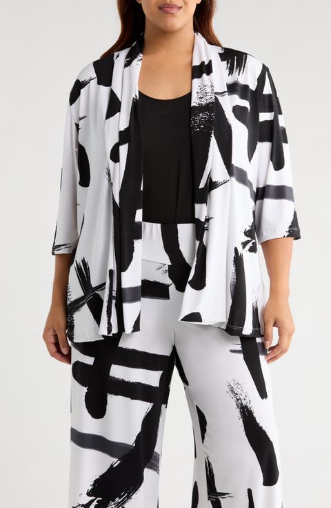 Swing Open Front Cardigan (Plus)