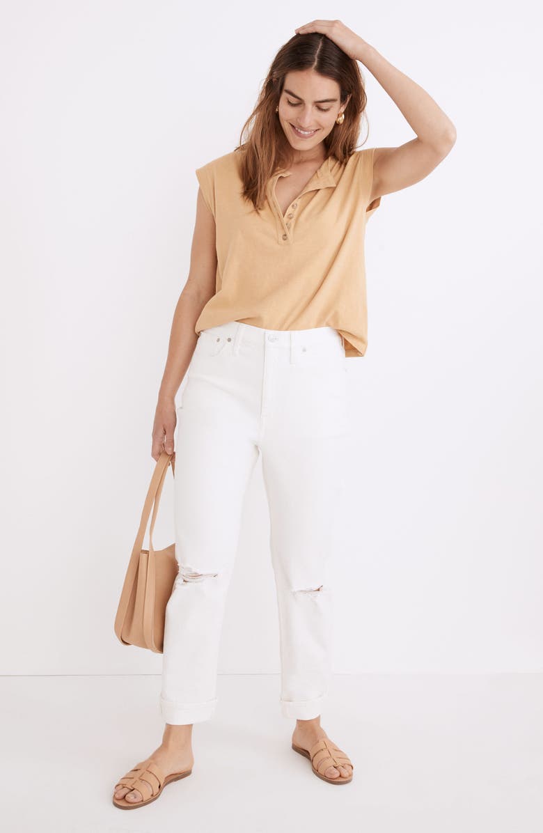 Madewell Ripped Slim Boyjeans, Alternate, color, 