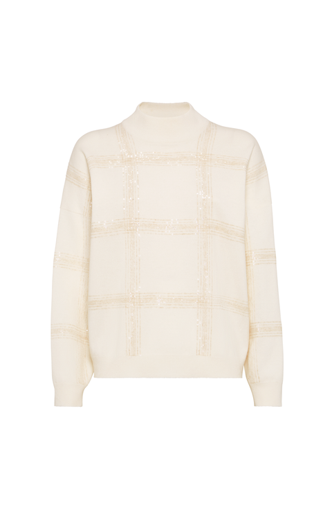 Sweater with Dazzling Embroidery