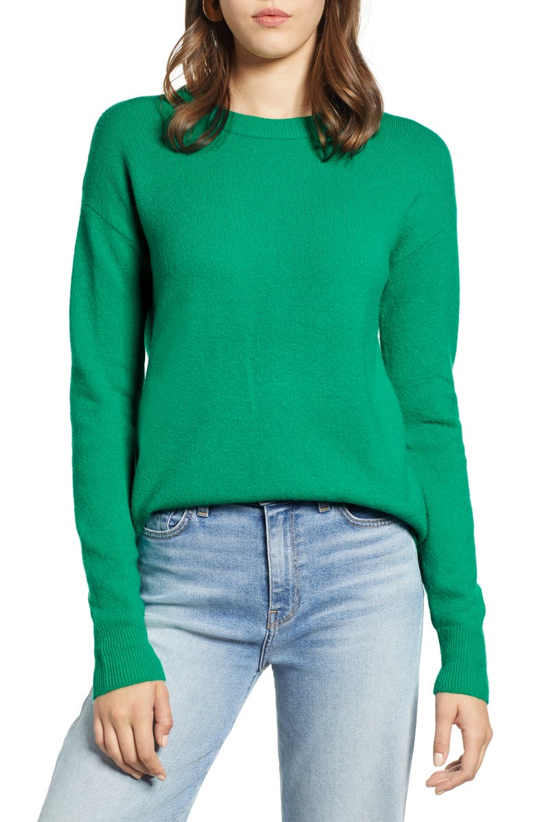 Halogen<sup>®</sup> Crewneck Wool Blend Sweater, Main, color,