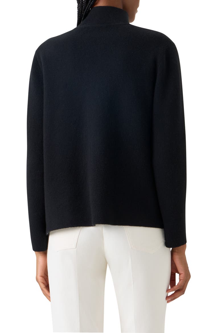 Zebra Stripe Reversible Cashmere Jacket, Alternate, color, BLACK-ECRU