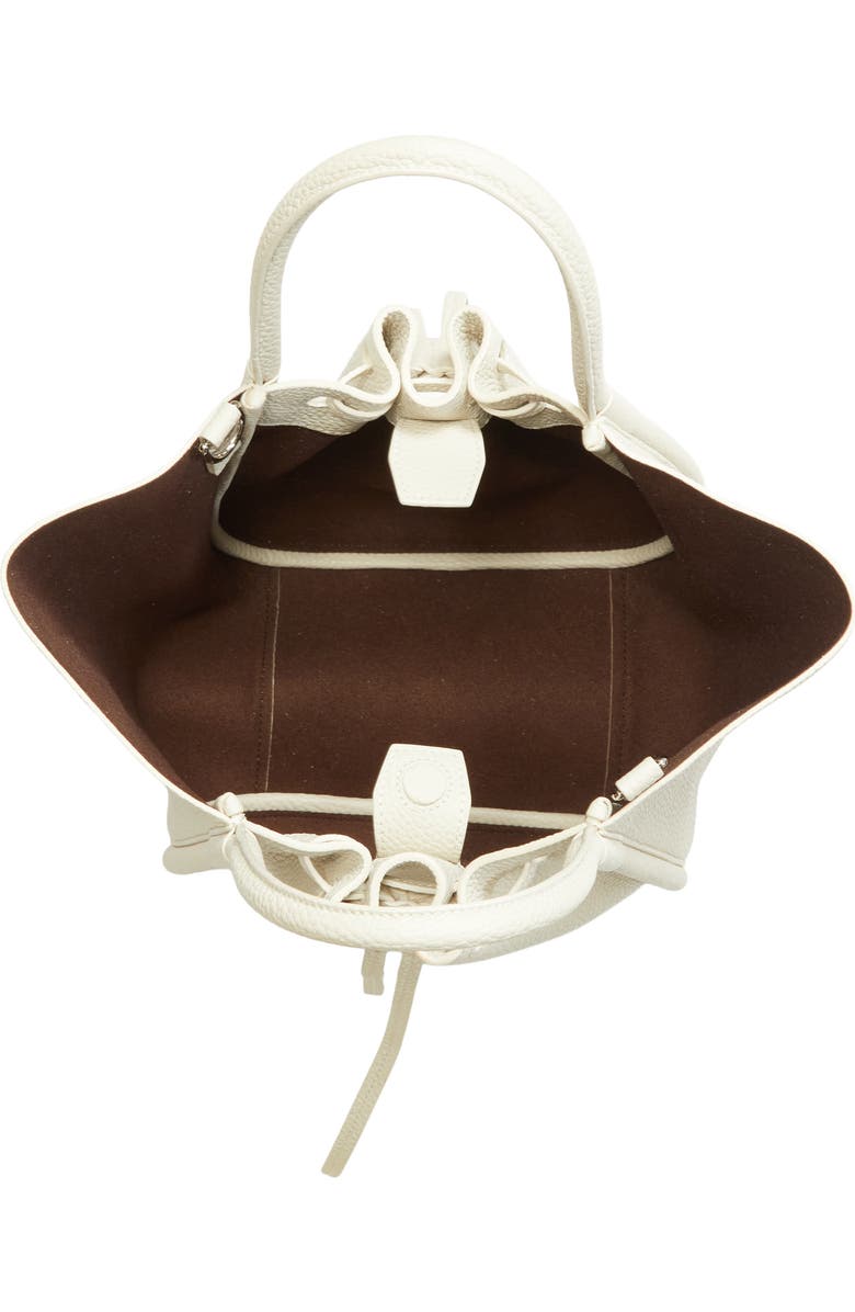 Proenza Schouler Small Ruched Leather Tote, Alternate, color, Ecru