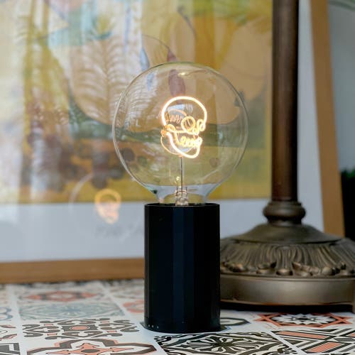 Mitb Skull Portable Table Lamp In Green