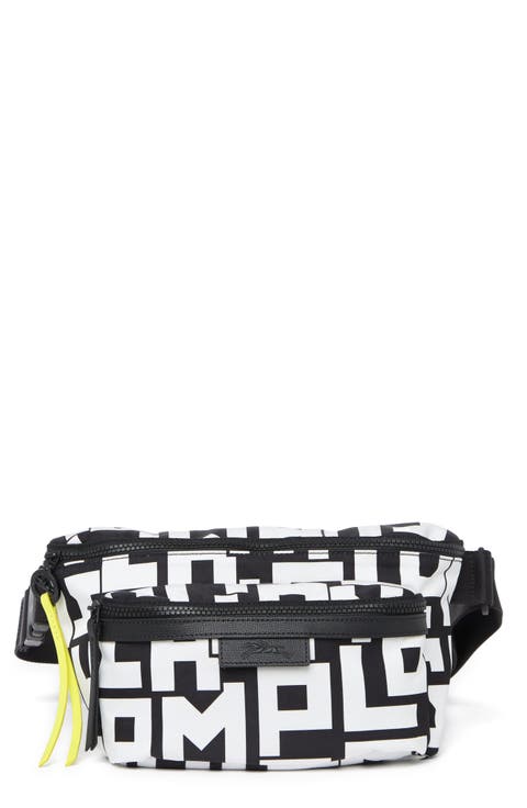 Leather Trimmed Large Belt Bag