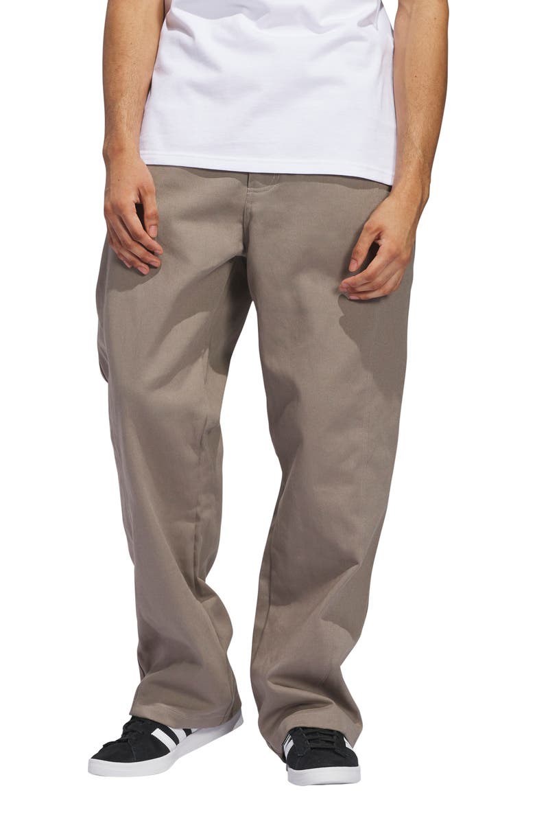 adidas Kader Cotton Twill Pants, Main, color, Putty Beige
