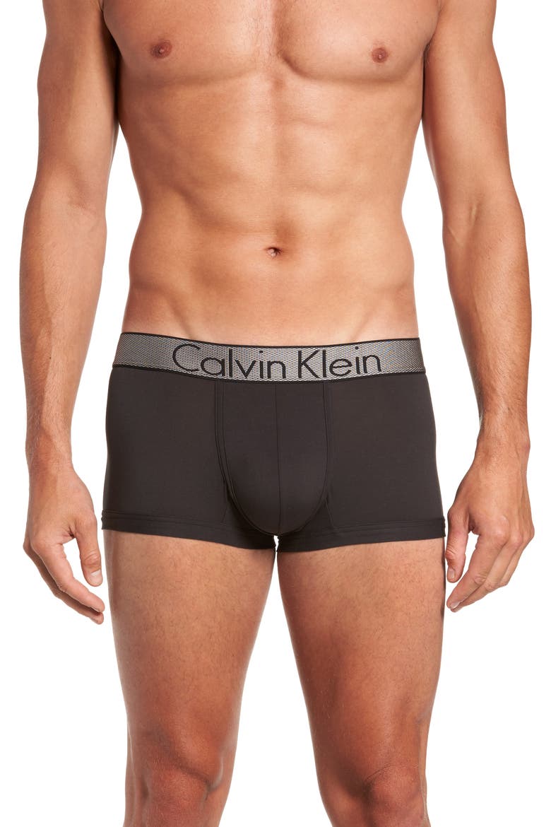 Customized Stretch Low Rise Trunks, Main, color, BLACK