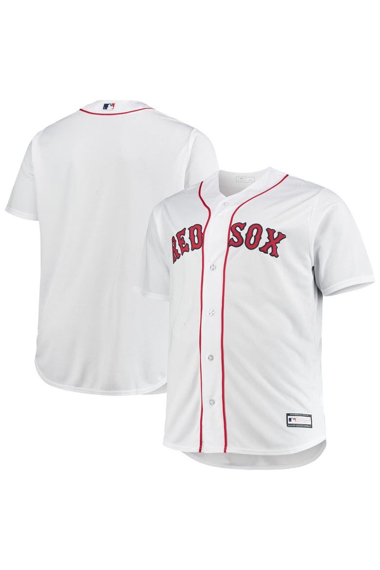 Men's White Boston Red Sox Big & Tall Home Replica Team Jersey, Alternate, color, White