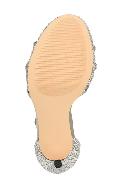 Nine West Lartay Platform Ankle Strap Sandal In Metallic