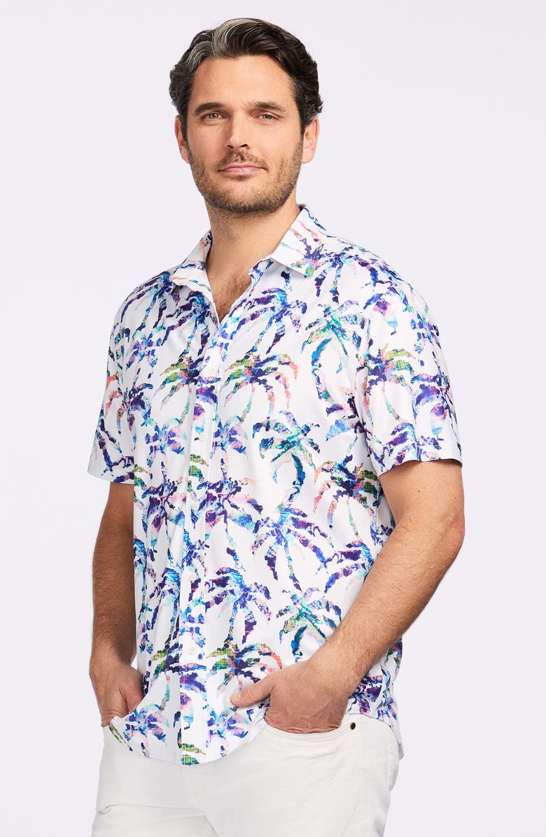 Robert Graham Trevett Short Sleeve Button-Up Shirt, Alternate, color, Multi