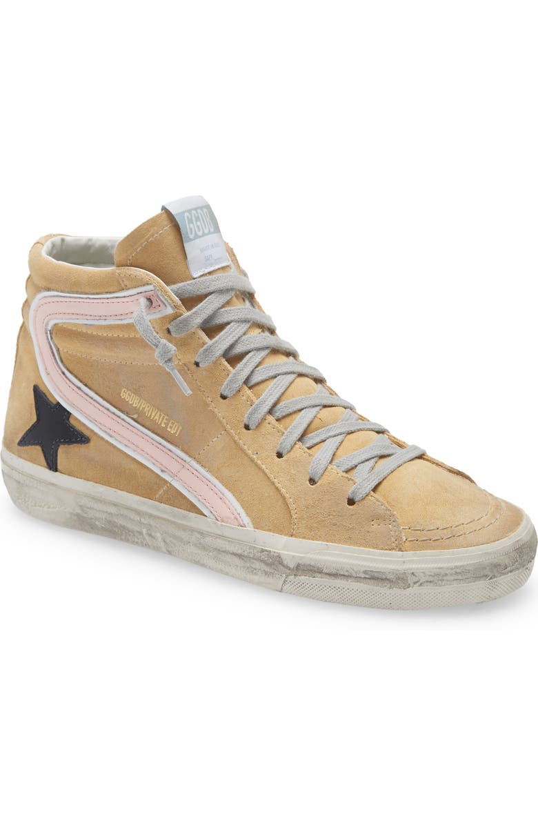 Golden Goose Slide High Top Sneaker, Main, color, Sand/ Black/ Rose Quartz