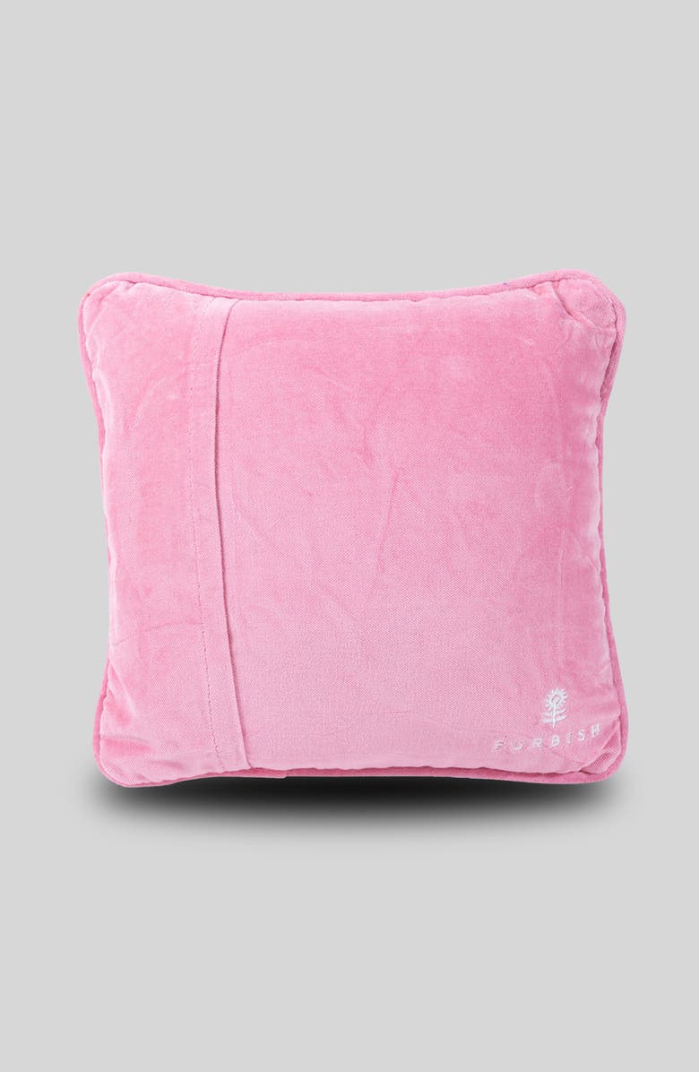 Furbish Filthy Animal Needlepoint Pillow, Alternate, color, Pink