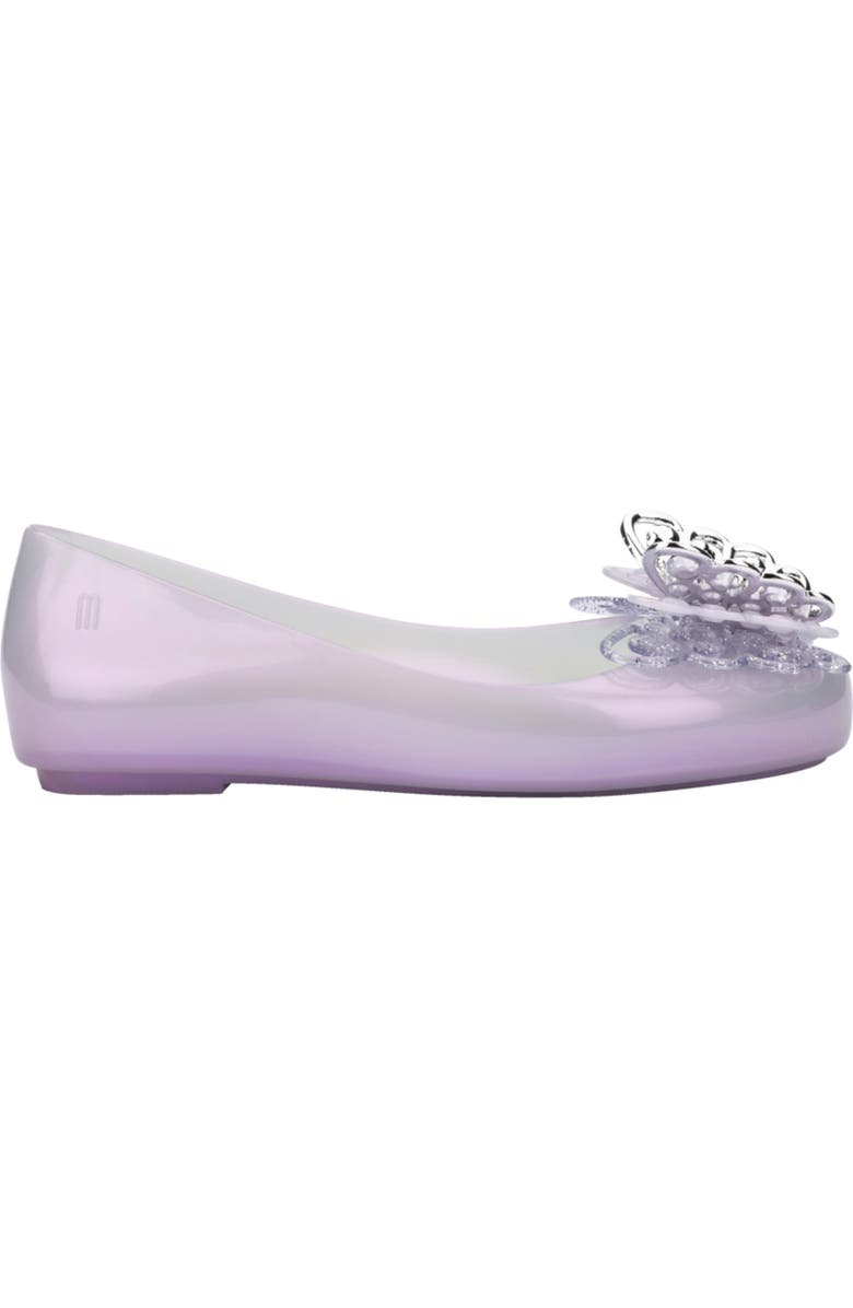 Mini Melissa Kids' Mini Melissa Sweet Love Fly II Flat, Alternate, color, Pearly Lilac