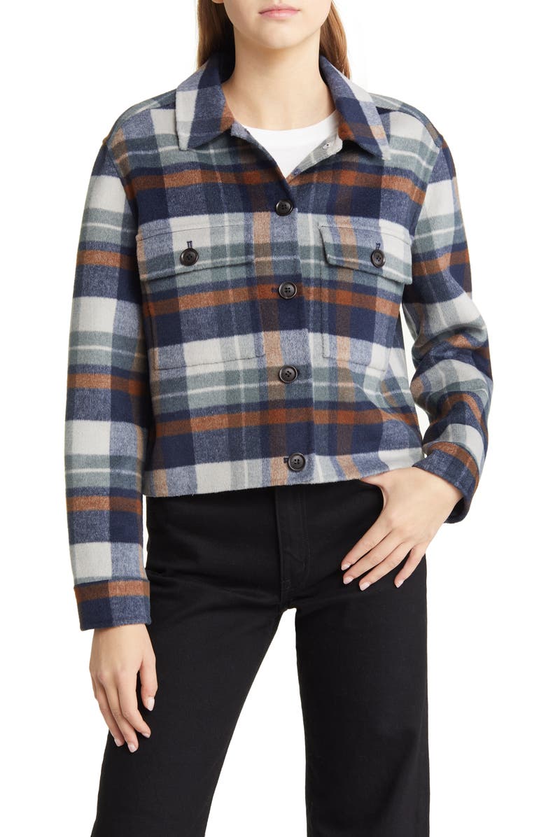 Rails Steffi Plaid Wool Blend Trucker Jacket, Alternate, color, 