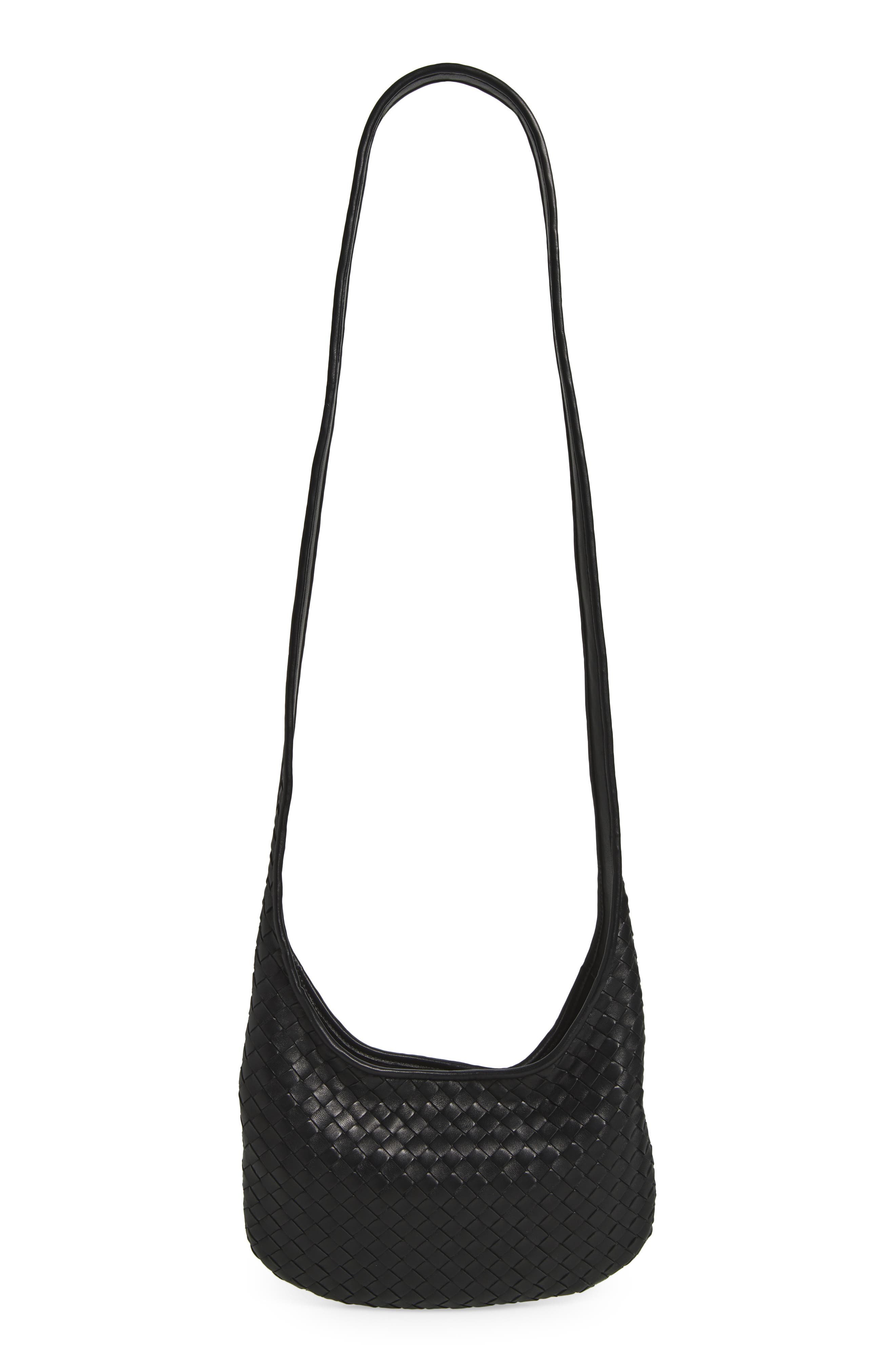 Bottega Veneta Small Fluffy Intrecciato Leather Crossbody Bag, Main, color, 