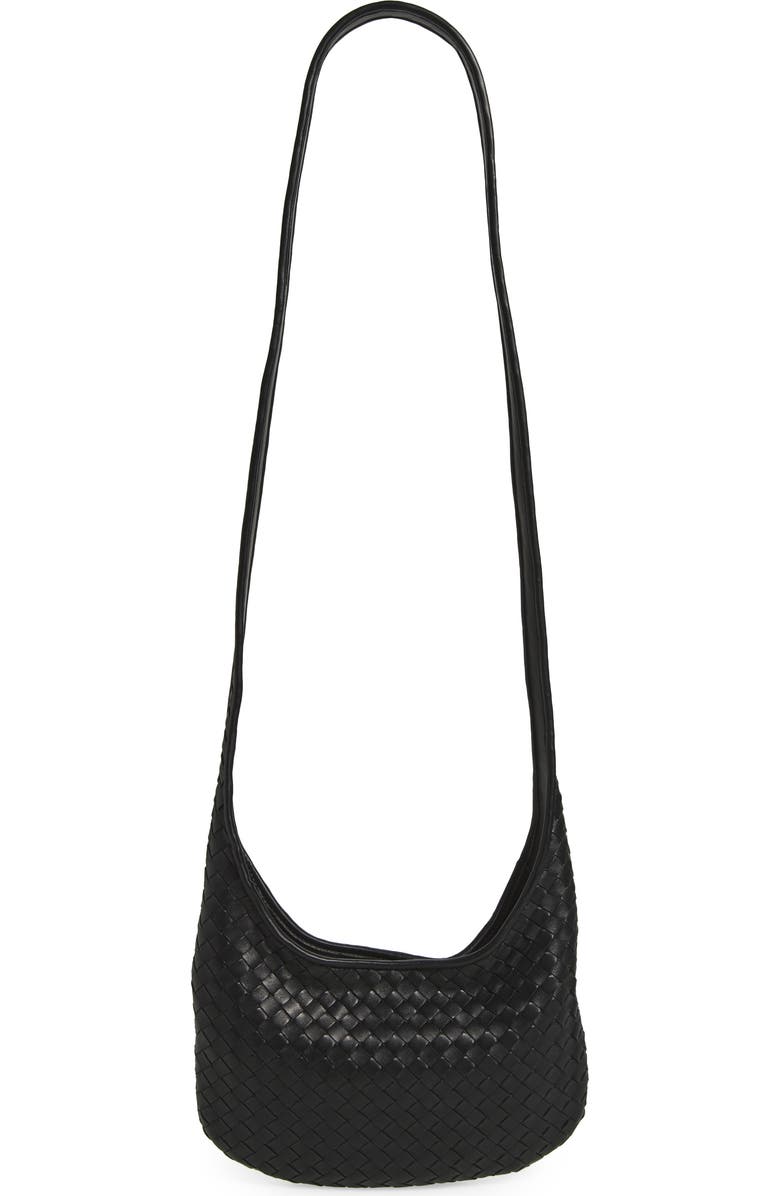 Bottega Veneta Small Fluffy Intrecciato Leather Crossbody Bag, Main, color,