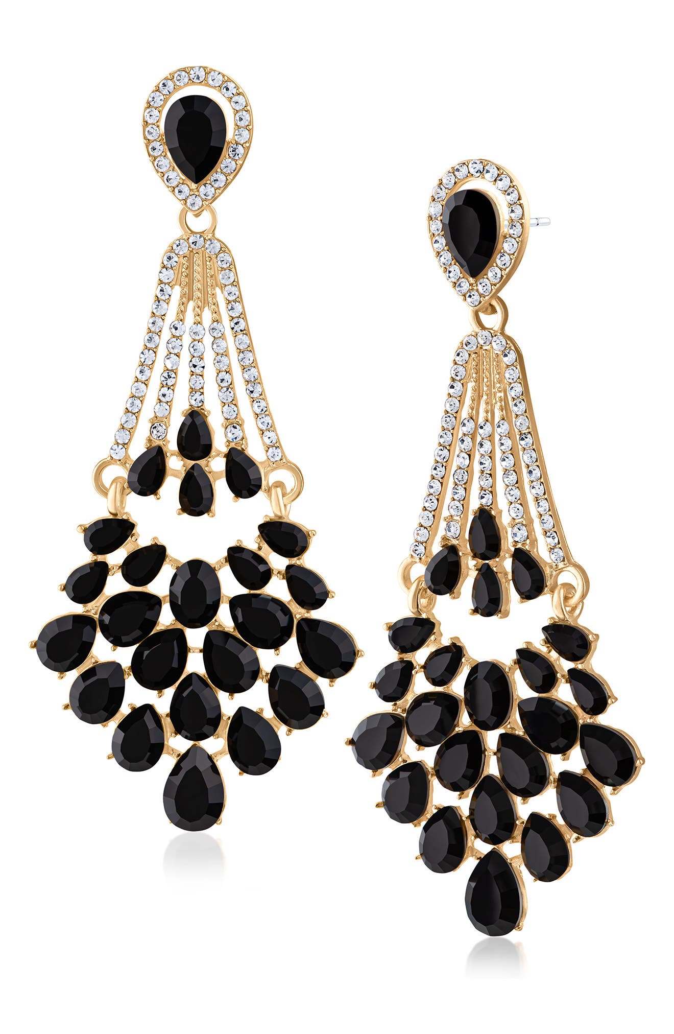 JARDIN Crystal Statement Drop Earrings