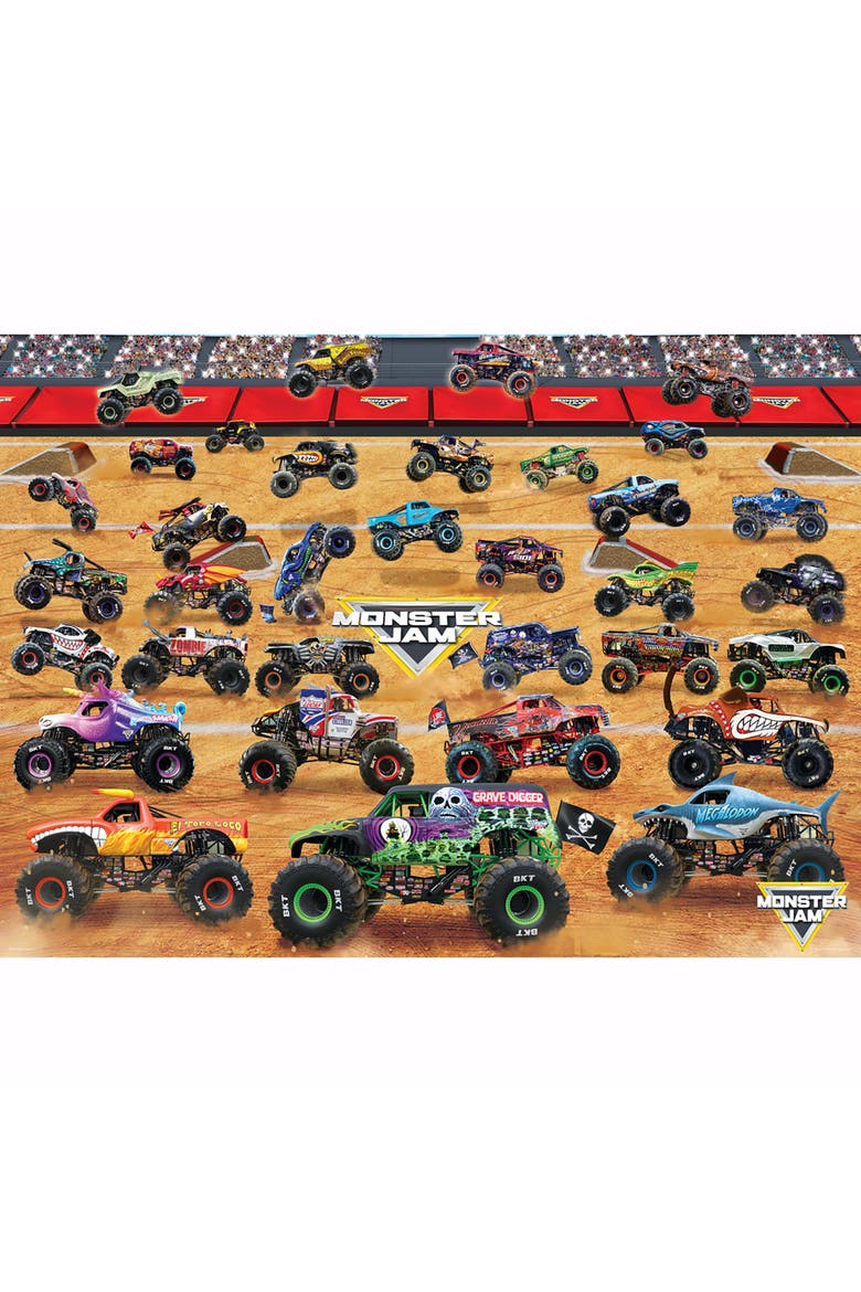 Monster Jam Truck Lineup 1000Piece Puzzle, Adult, Alternate, color, Multicolored