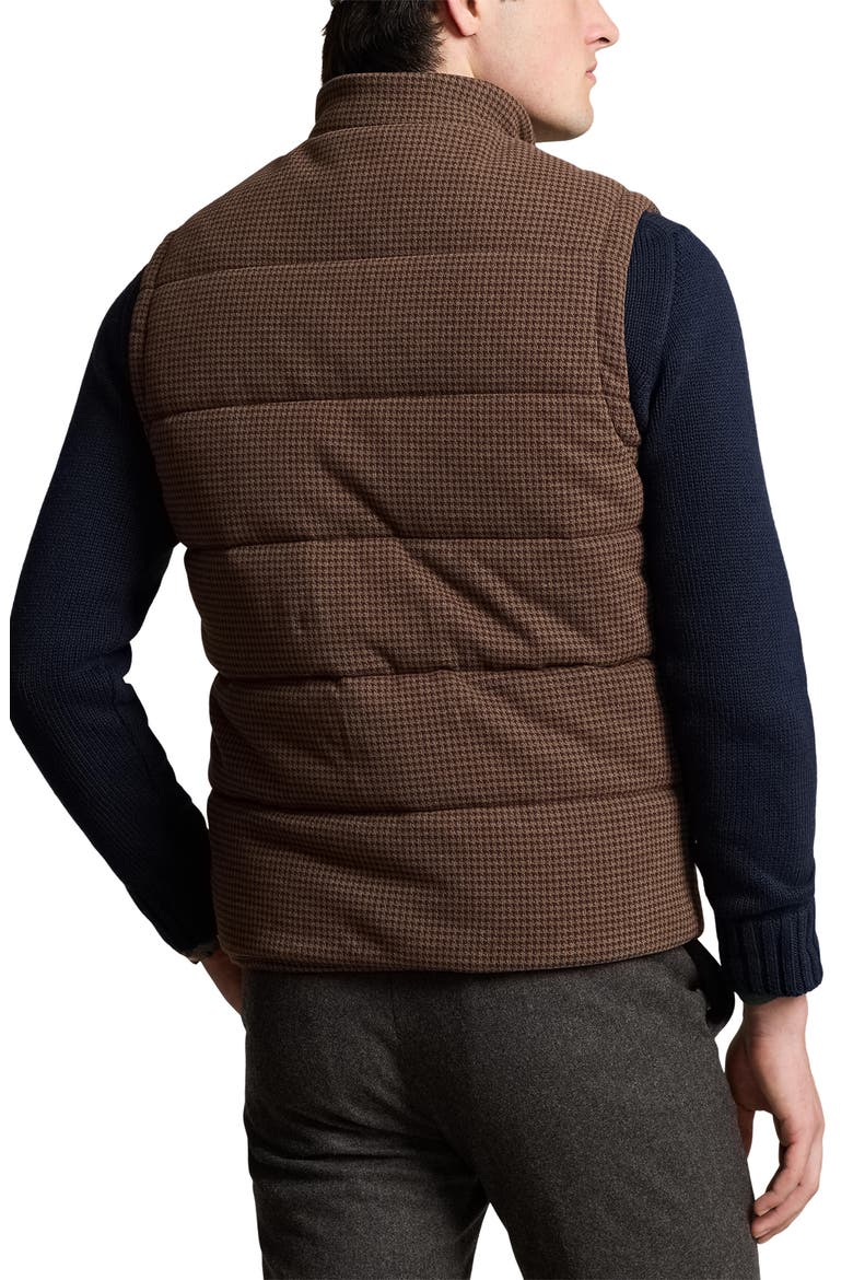 Dogtooth Double Knit Quilted Vest, Alternate, color, CEDAR HEATHER DOGTOOTH