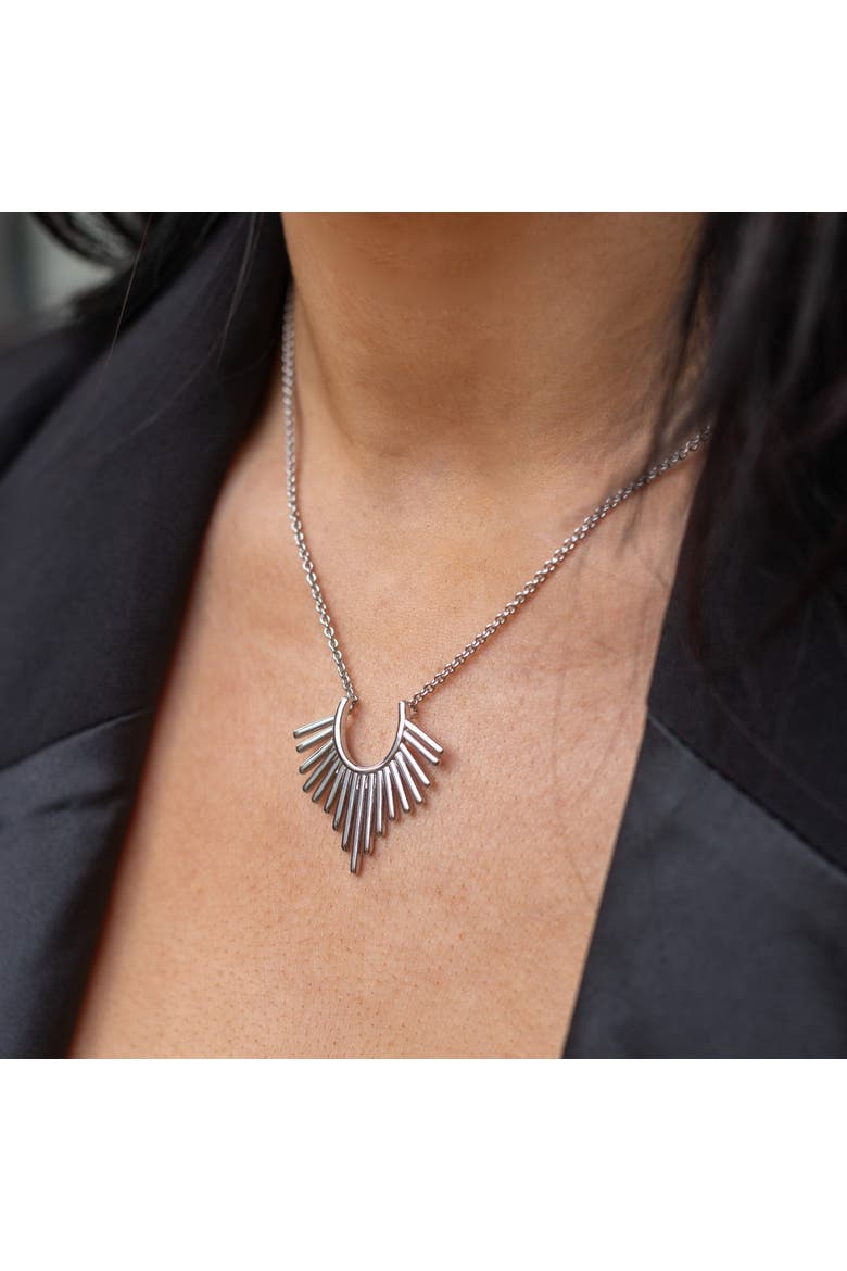 Temple Pendant, Alternate, color, Sterling Silver