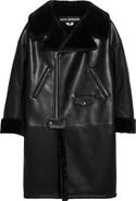 Junya Watanabe Faux Leather & Faux Fur Coat
