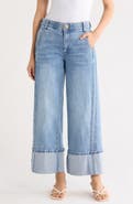 Democracy Cuffed Wide Leg Cropped Jeans