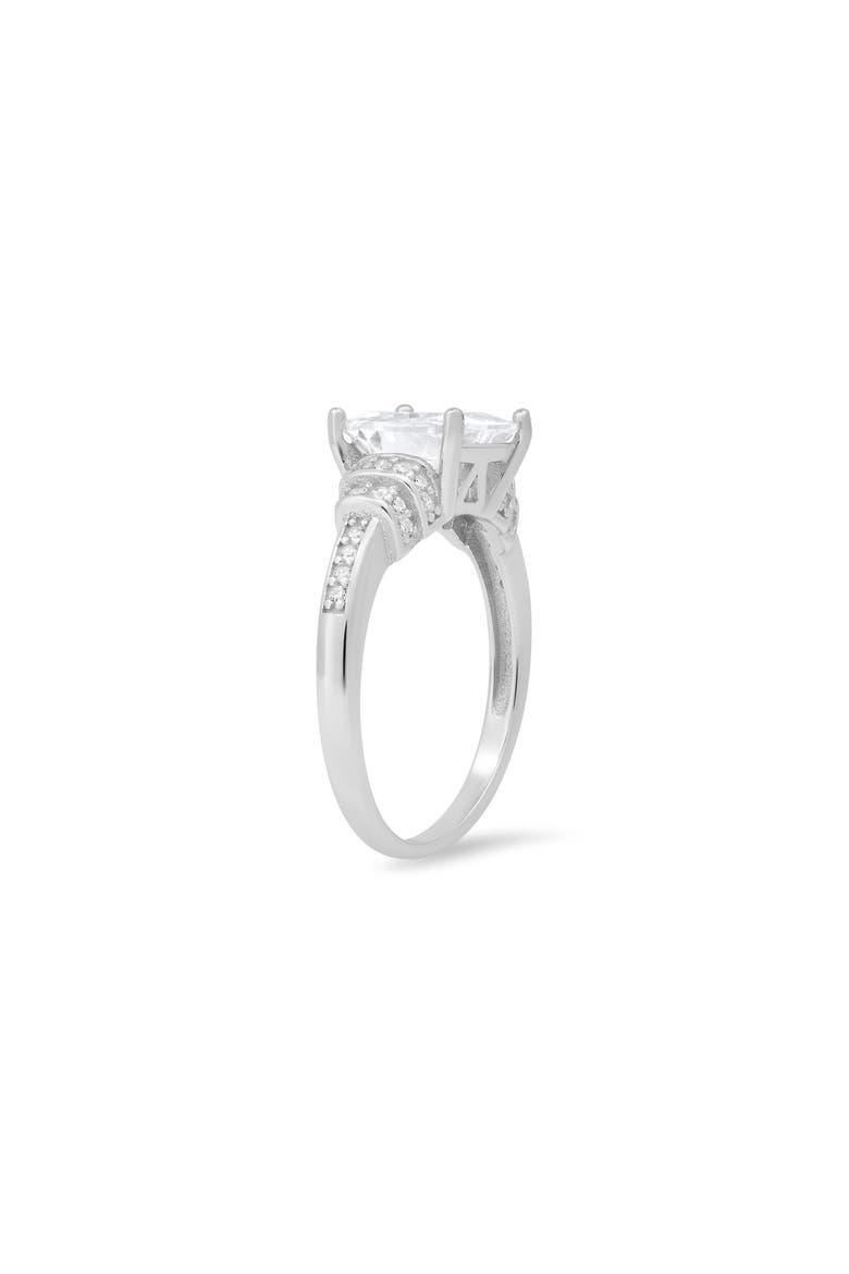 Sterling Silver Cushion Cut CZ Ring, Alternate, color, SILVER