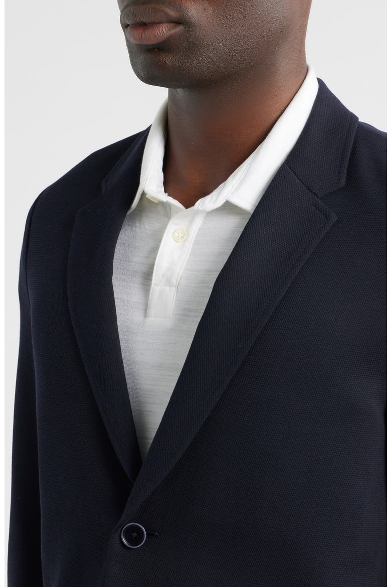 Futimo Textured Knit Navy Blazer, Alternate, color, DARK CASPIAN